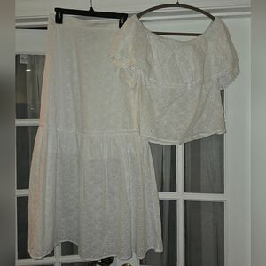 Calypso St. Barth White Eyelet Skirt Set